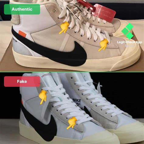 nike blazer mid off white real vs fake|nike blazer off white false.